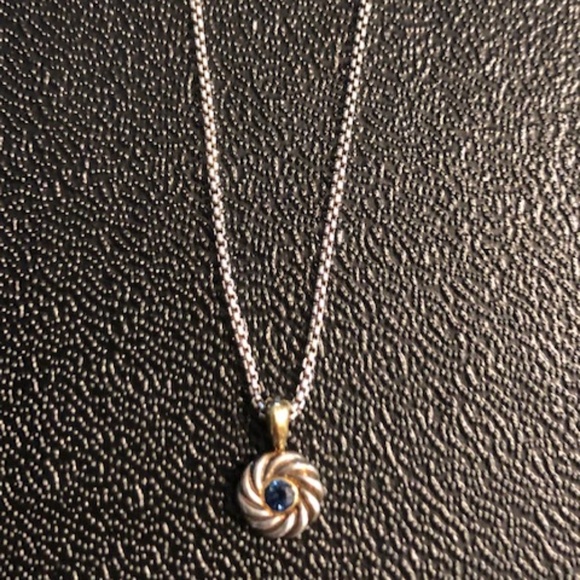 David Yurman Authentic Petite London Blue Topaz Disc...